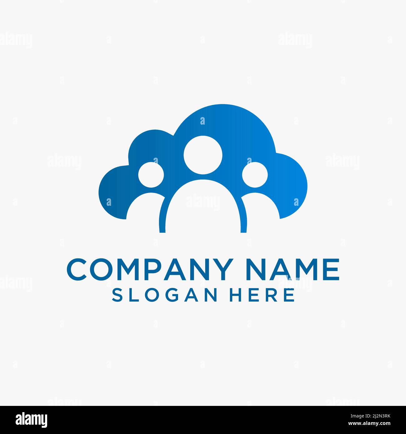 Cloud group logo design Stock Vector