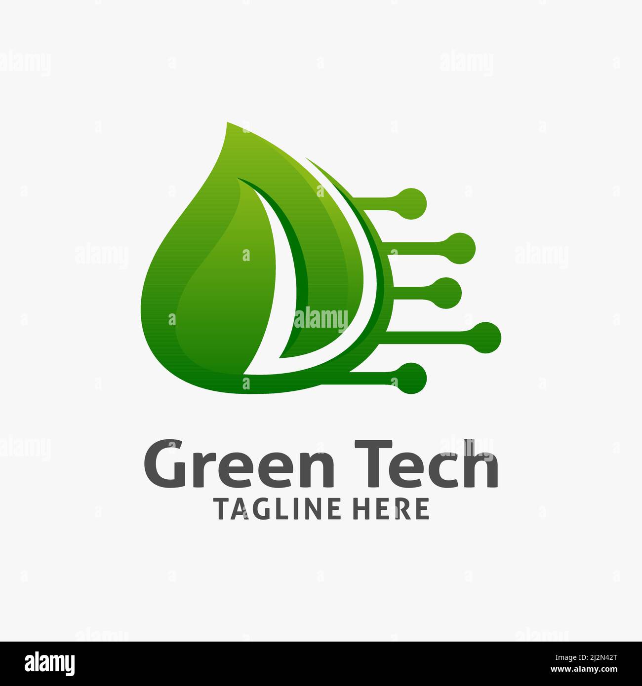 Leaf tech logo design Stock Vector Image & Art - Alamy