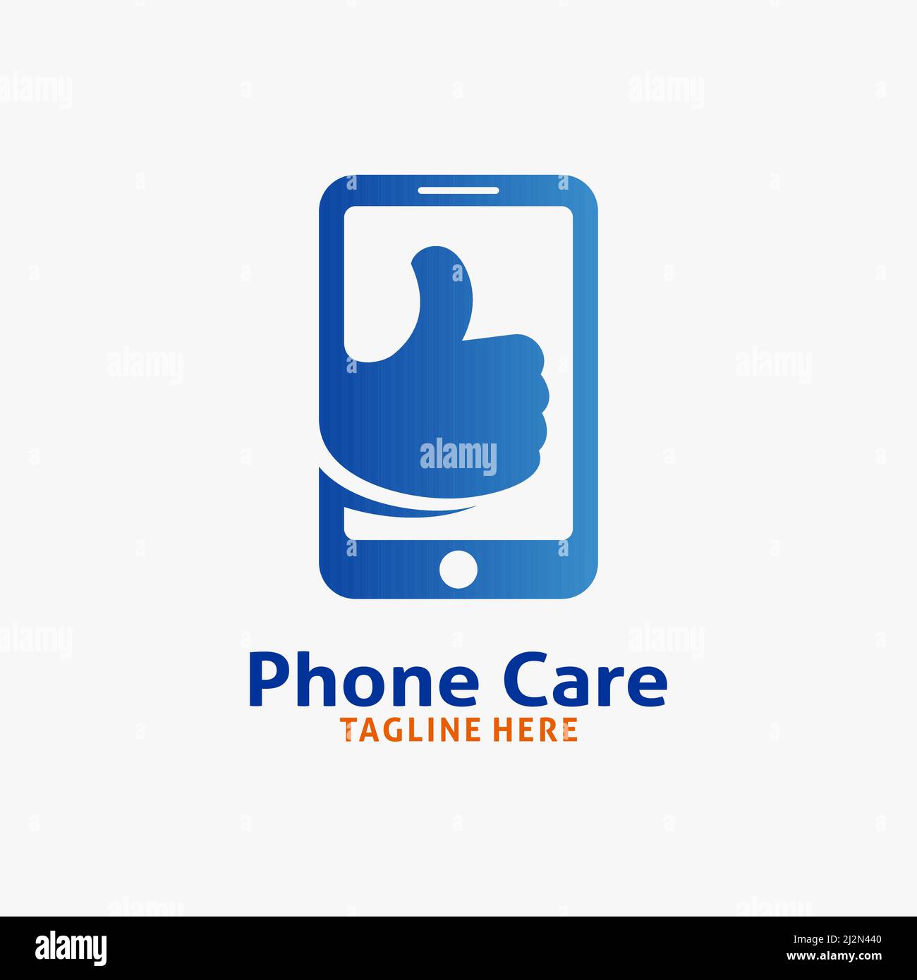 Phone care logo design Stock Vector