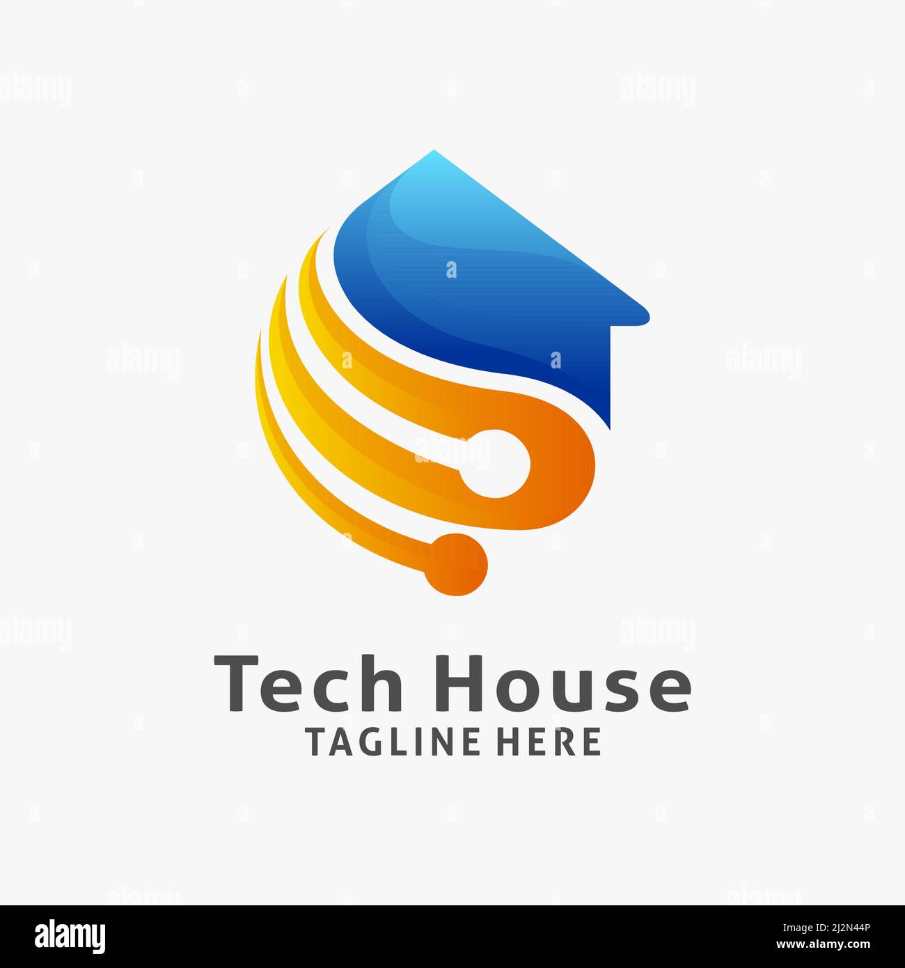 Tech house logo design Stock Vector Image & Art Alamy