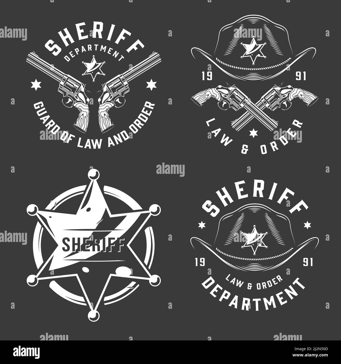 Old west sheriff badge Black and White Stock Photos & Images - Alamy