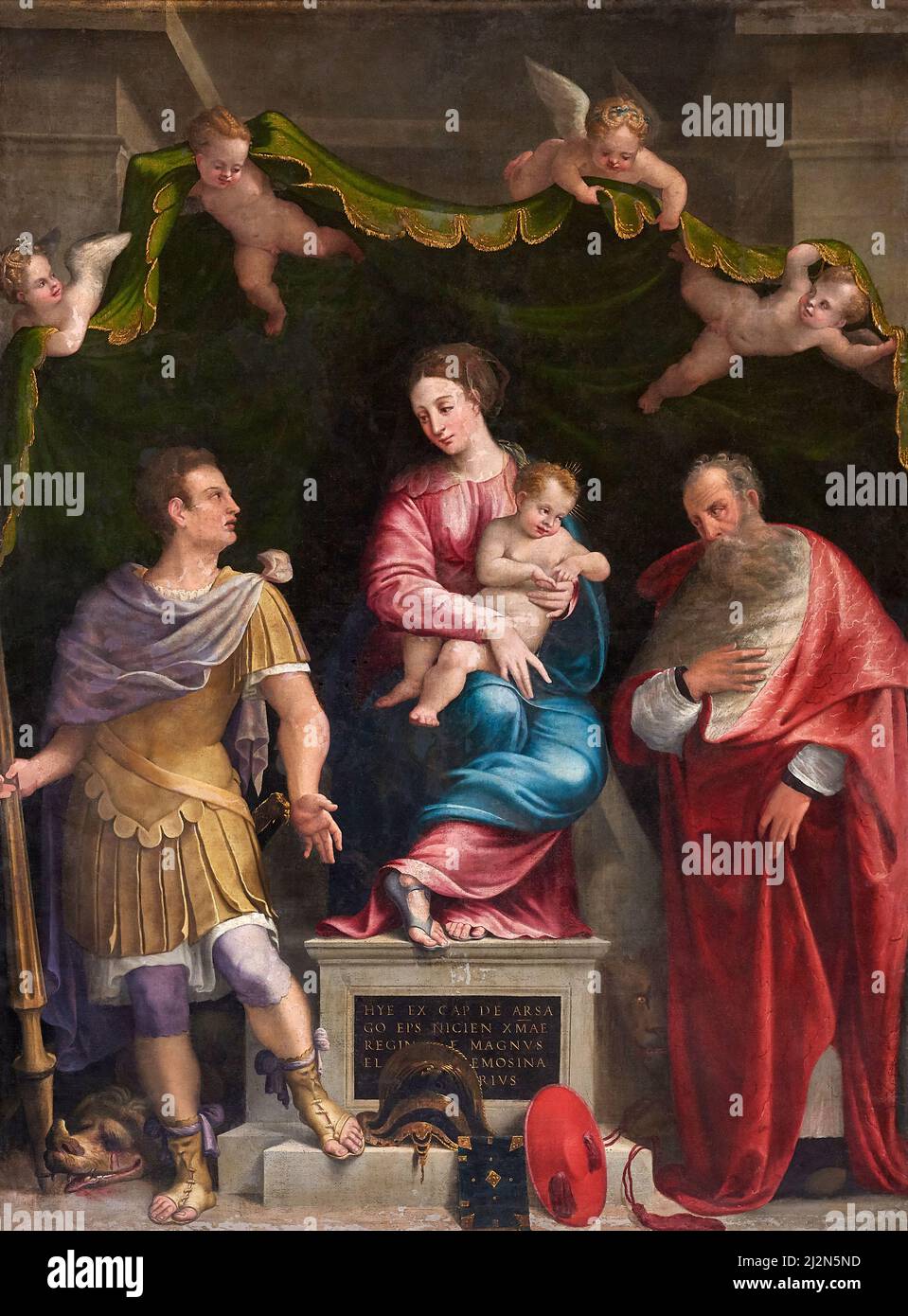 Madonna and child with st jerome hi-res stock photography and images ...