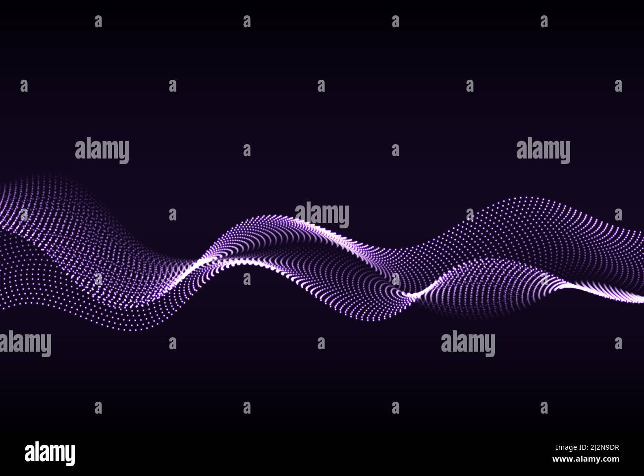 Abstract vector background concept with gradient dots and lines. Artificial intelligence. Abstract vector wave background from glowing dots. Stock Vector
