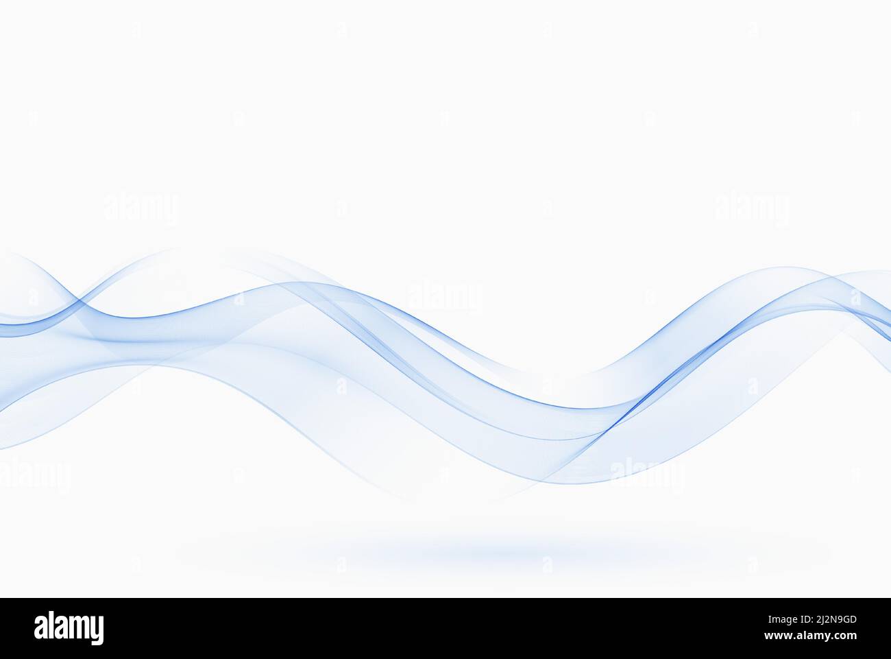 Blue smoky transparent wave flow. Abstract wave vector background Stock ...