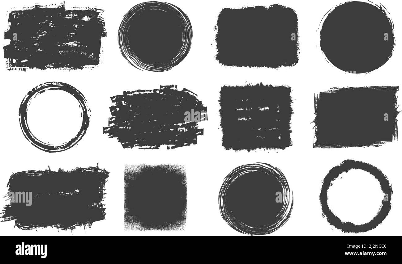 Set of grunge frames. Vector abstract illustration Stock Vector Image ...