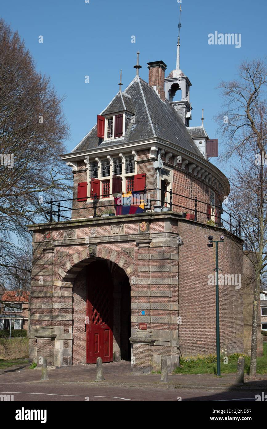 Hoorn, Netherlands, March 2022. The main gate of the city of Hoorn, Netherlands. High quality photo Stock Photo