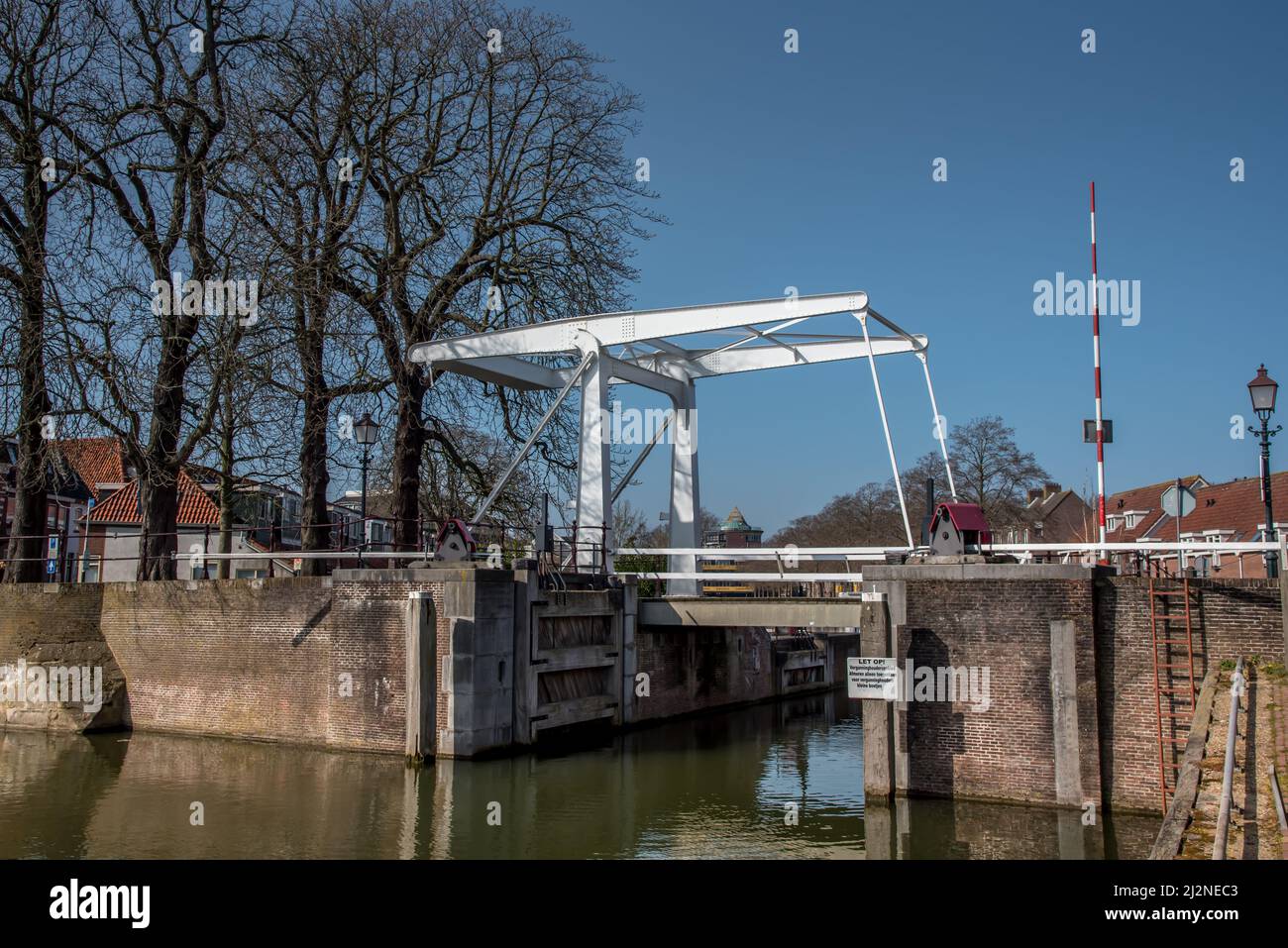 Hoorn, Netherlands, June 23, 2020. The oosterbrug, a draw bridge to the center of the historical village of Hoorn in Holland. High quality photo Stock Photo