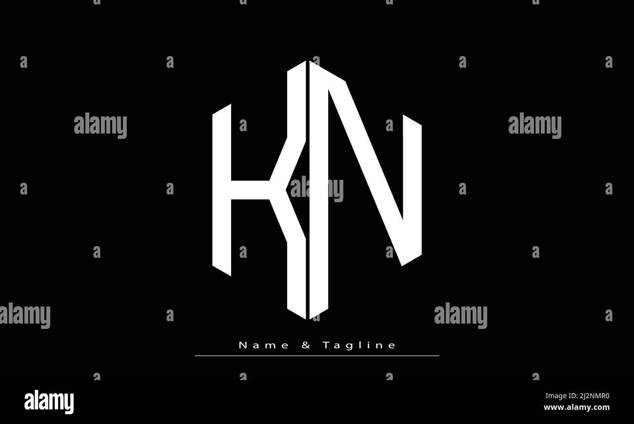 Letter kn logo Black and White Stock Photos & Images - Alamy