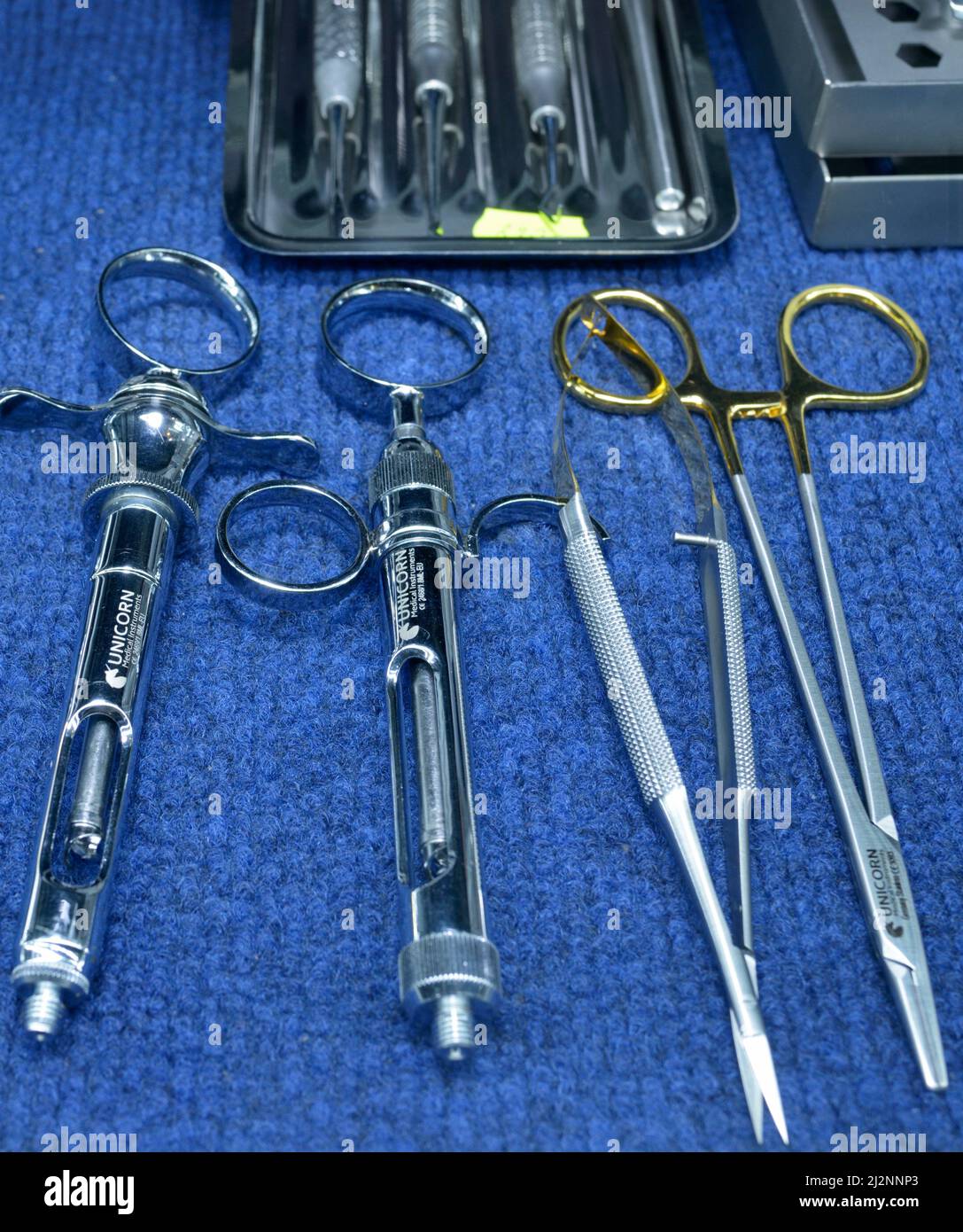 Dental surgery tools, made by Unicorn Medical Instruments. Expodental