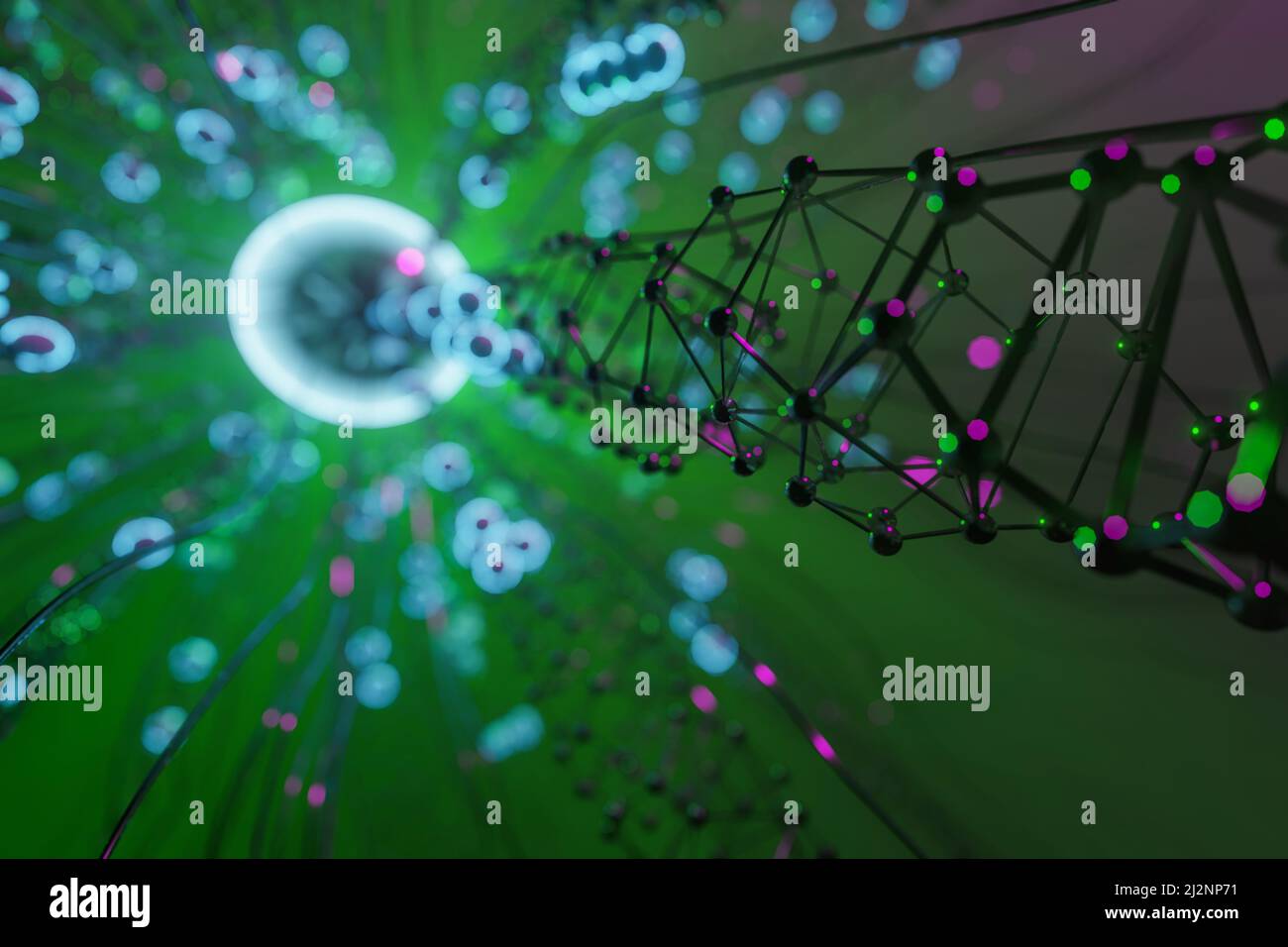 Abstract Sci Fi Organic Background, 3D Illustration Stock Photo - Alamy