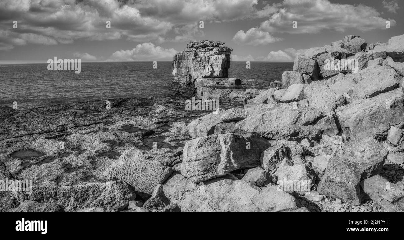 Portland Bill famous Pulpit Rock is located near Portlands famous ...