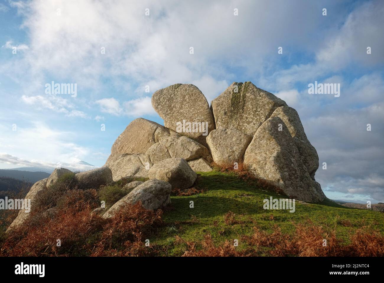 the eagle is one of megaliths in Argimusco highland, Sicily Stock Photo