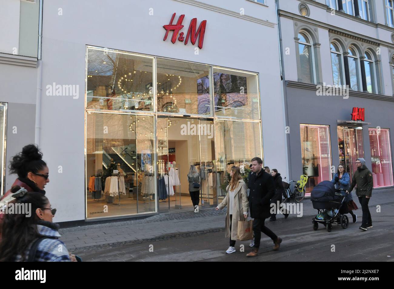 Copenhagen/Denmark./03 April 2022/Swedish retail store on stroeget ...