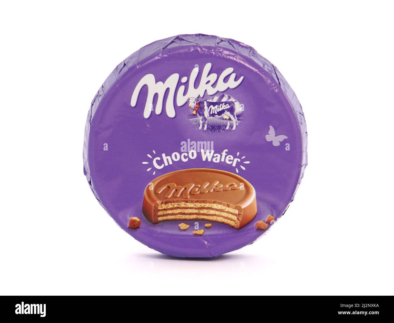 BUCHAREST, ROMANIA JANUARY 12, 2019. Milka Choco Wafer, crispy wafers