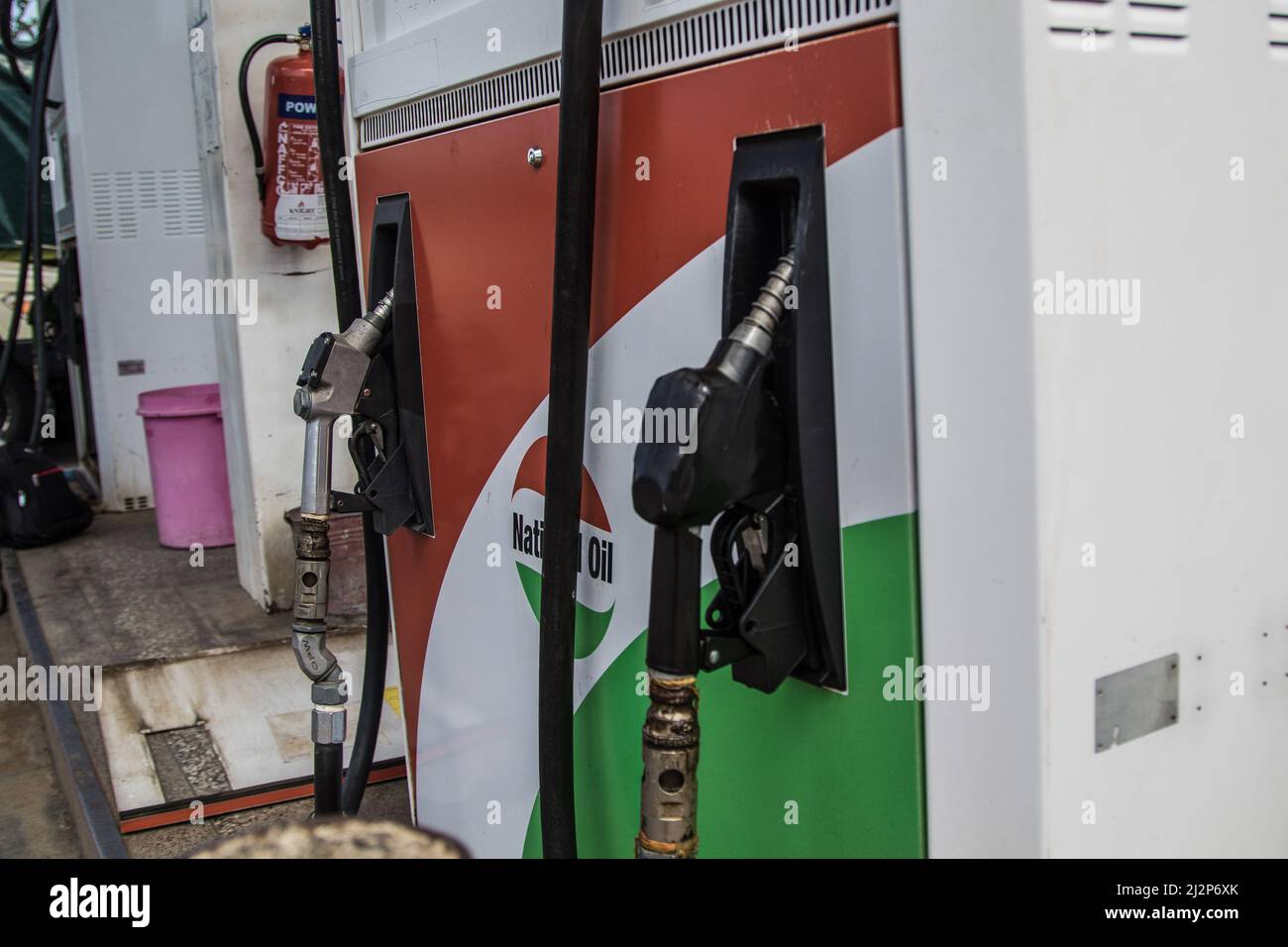 Nakuru, Kenya. 02nd Apr, 2022. General view of a gas pump at a National
