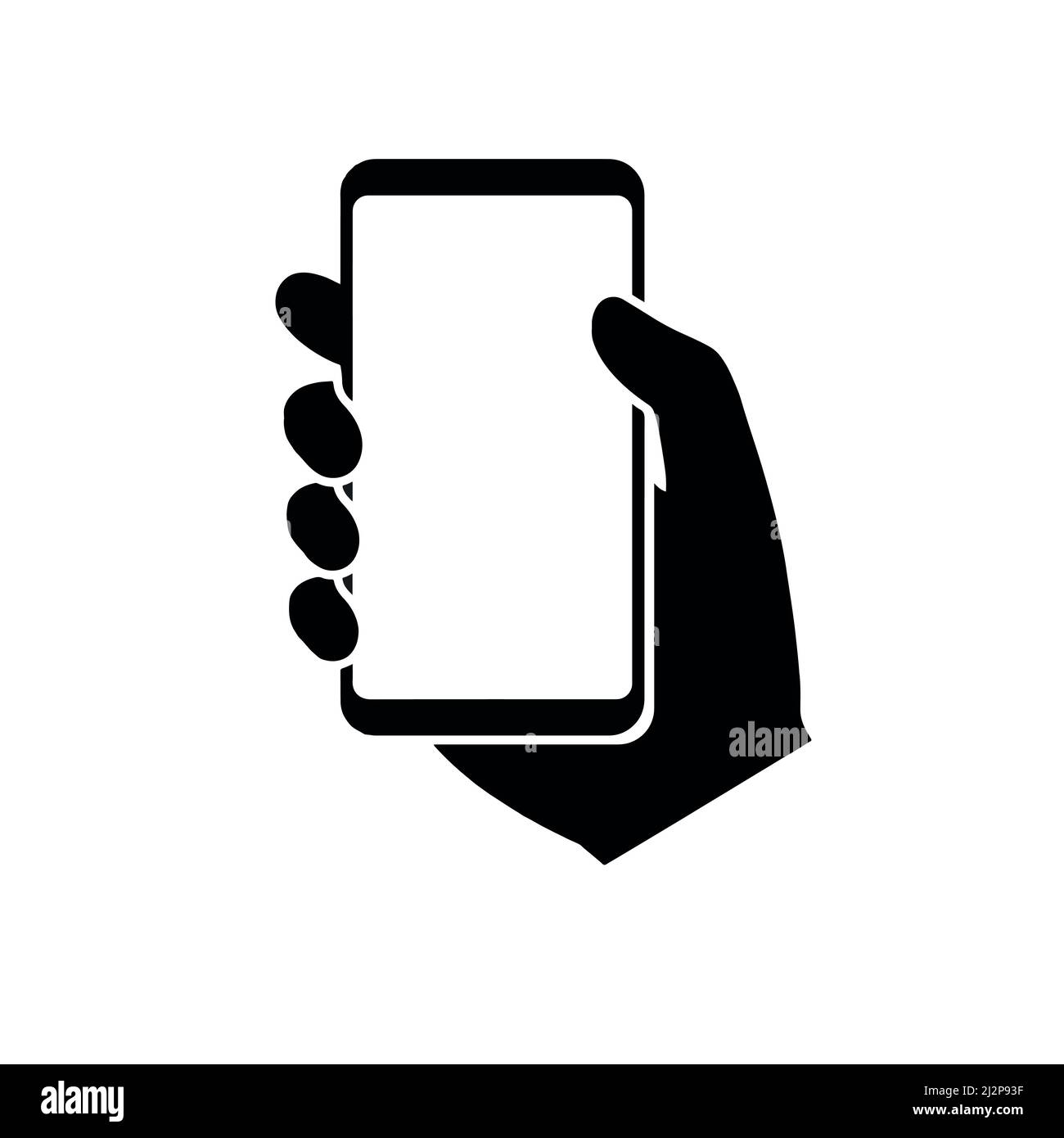 Hand smartphone icon, hand holding phone. Smartphone symbol icon for  website design, mobile app, UI Stock Vector Image & Art - Alamy