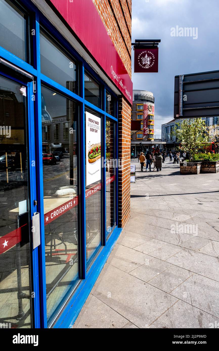 Kingston Upon Thames London UK, April 01 2022, Town Centre Pret A Manger Organic Coffee Shop