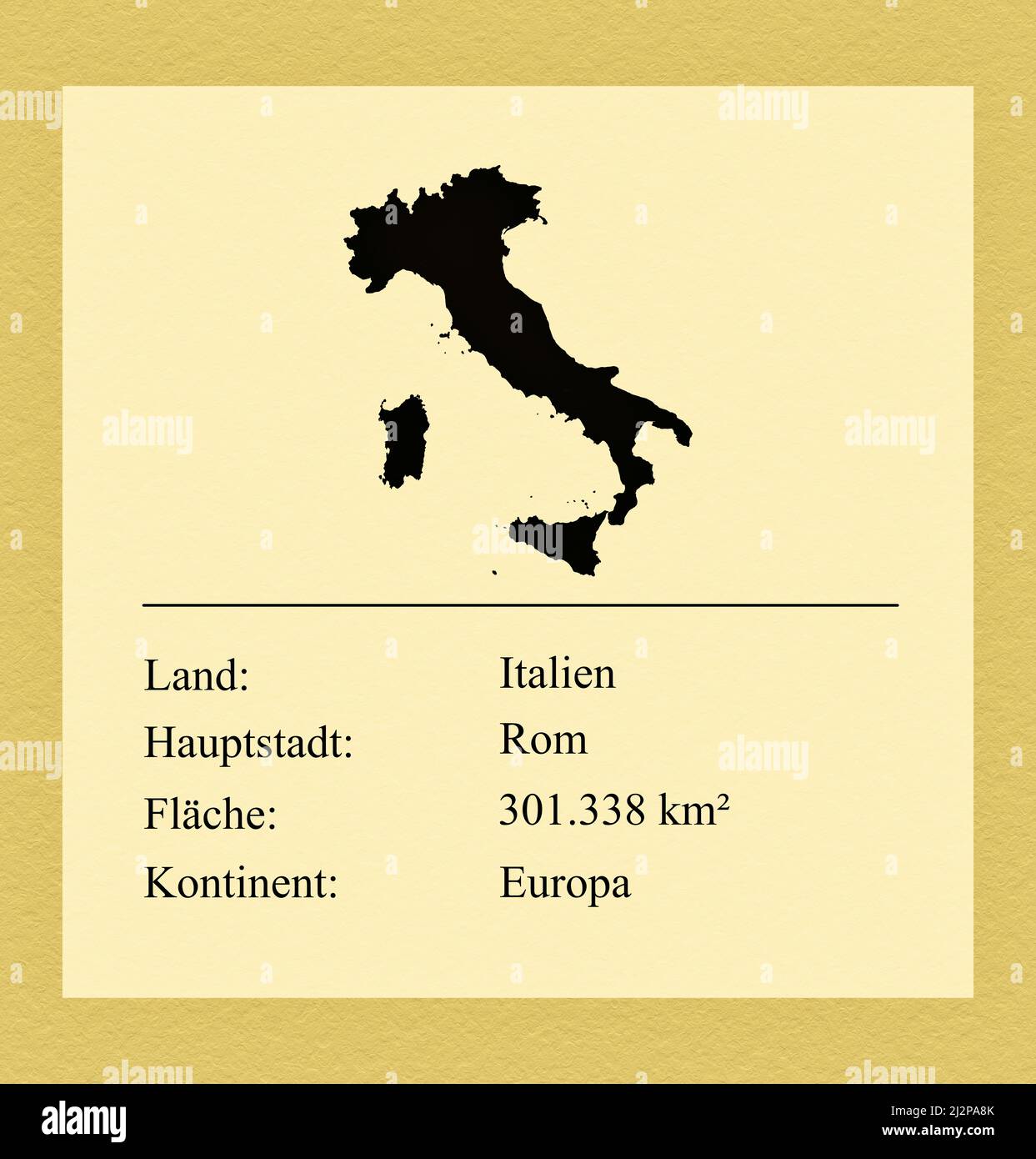 Umrisse Des Landes Italien Darunter Ein Kleiner Steckbrief Mit umrisse-des-landes-italien-darunter-ein-kleiner-steckbrief-mit
