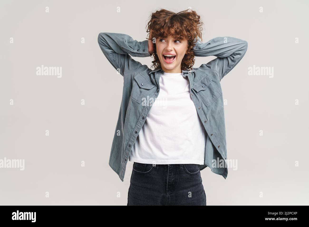 Ginger young woman screaming hi-res stock photography and images - Alamy
