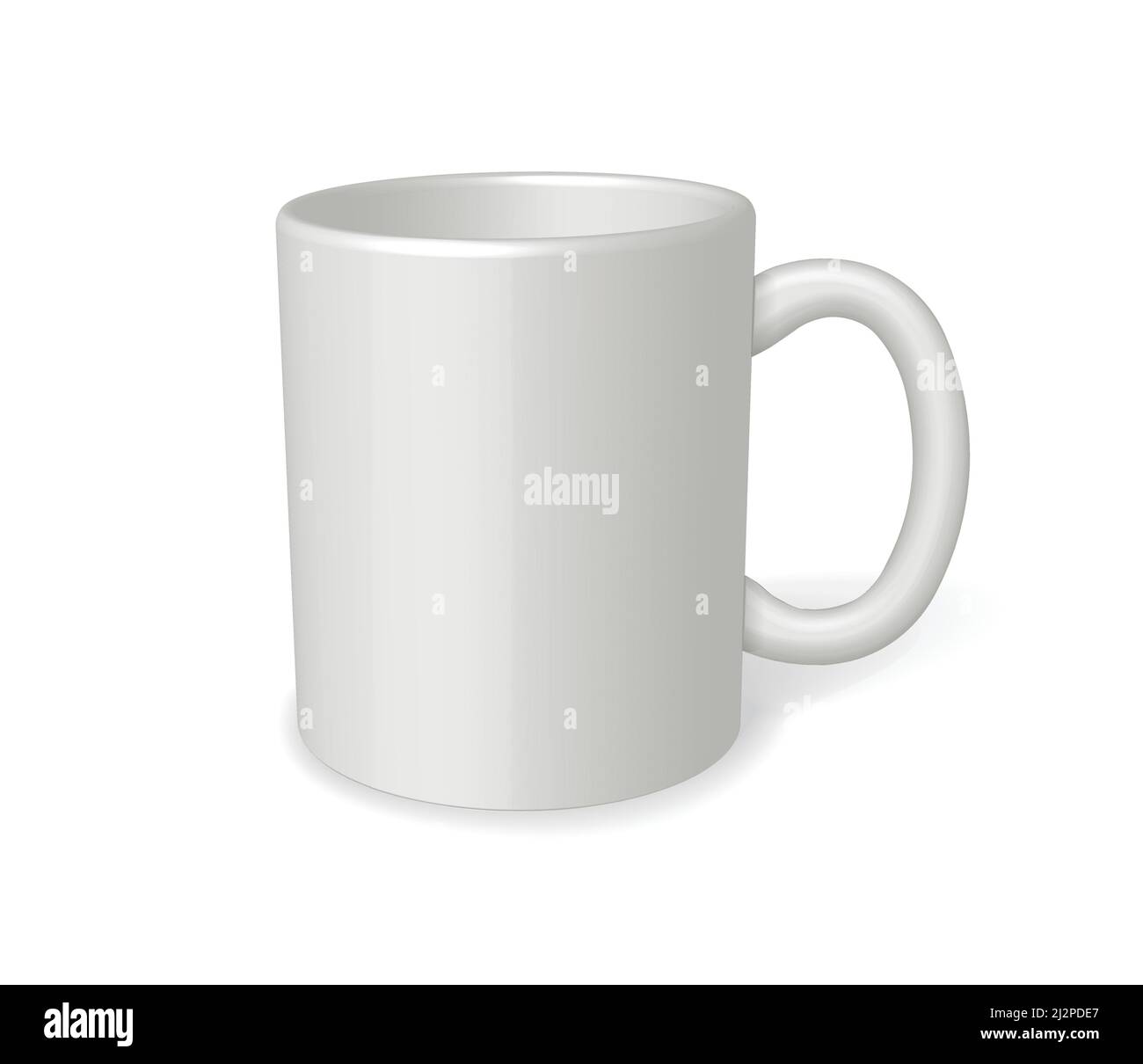 High detailed realistic white vector mug, ceramic cup for coffee or tea ...