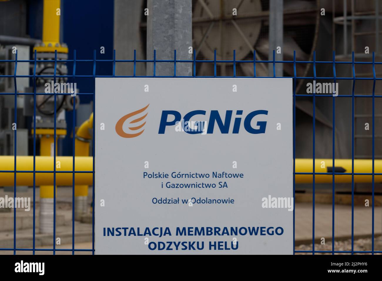 KoscianBronsko, Poland April 1, 2022 PGNIG Polish Oil Mining and
