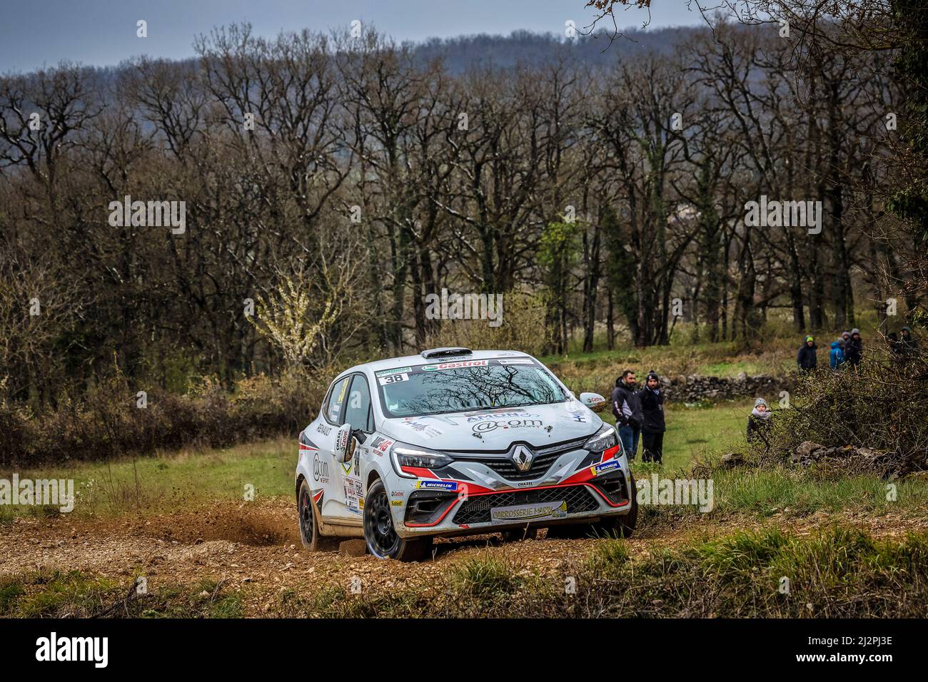 38 HEINEMANN Simon, HEINEMANN Yves, Renault Clio 5 RS Line, action during the Rallye Terre des Causses, 1st round of the Championnat de France des Rallyes Terre 2022, from March 31 to April 2 in Capdenac, France - Photo Gregory Lenormand / DPPI Stock Photo