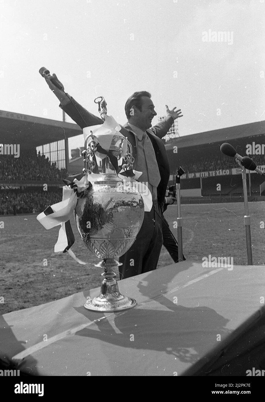 Derby County, League Champions 1971-72, trophy awaiting