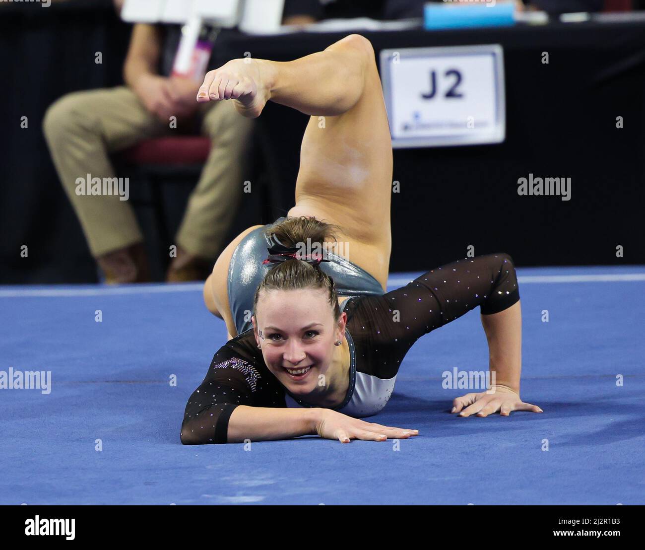 April 2, 2022: Minnesota's Lexy Ramler performs her floo routine during ...