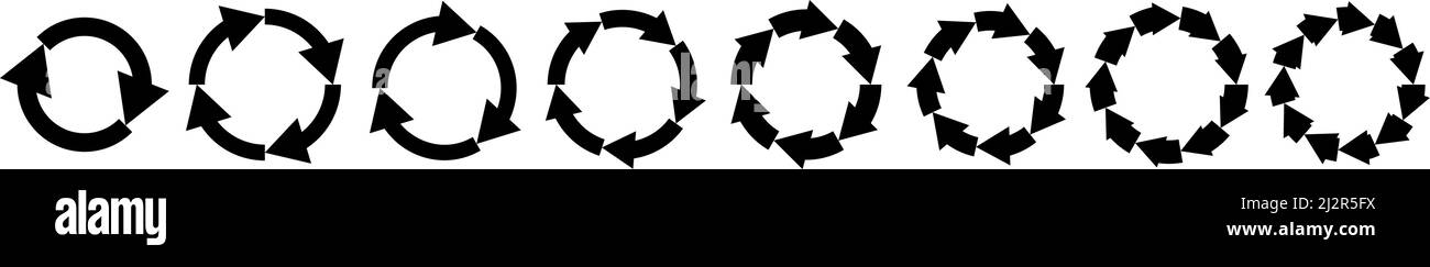 Circular, circle arrows as repetion, recycle, cycle icon, symbol. Stock ...