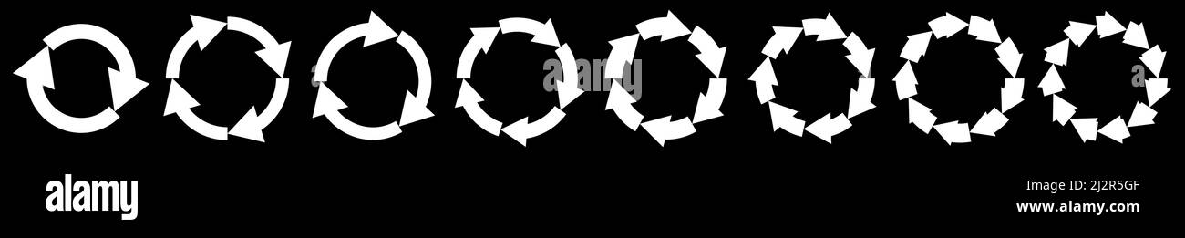 Circular, circle arrows as repetion, recycle, cycle icon, symbol. Stock ...