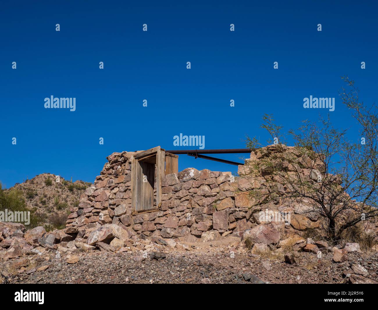 Old store, Victoria Mine, Lost Cabin Mine Trail, Organ Pipe Cactus National Monument Stock Photo