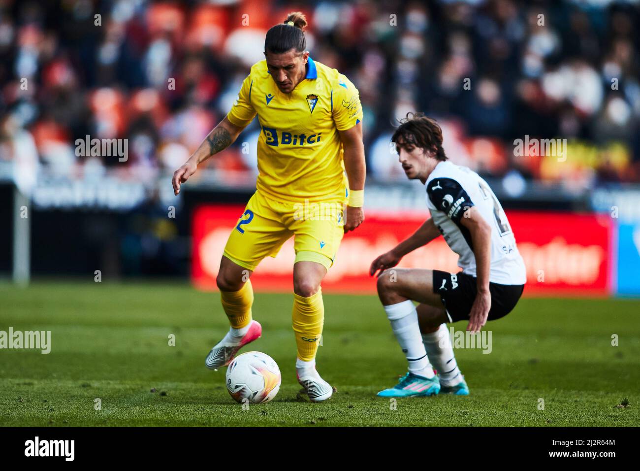 03 April 2022; Mestalla Stadium, Valencia, Spain; La Liga football