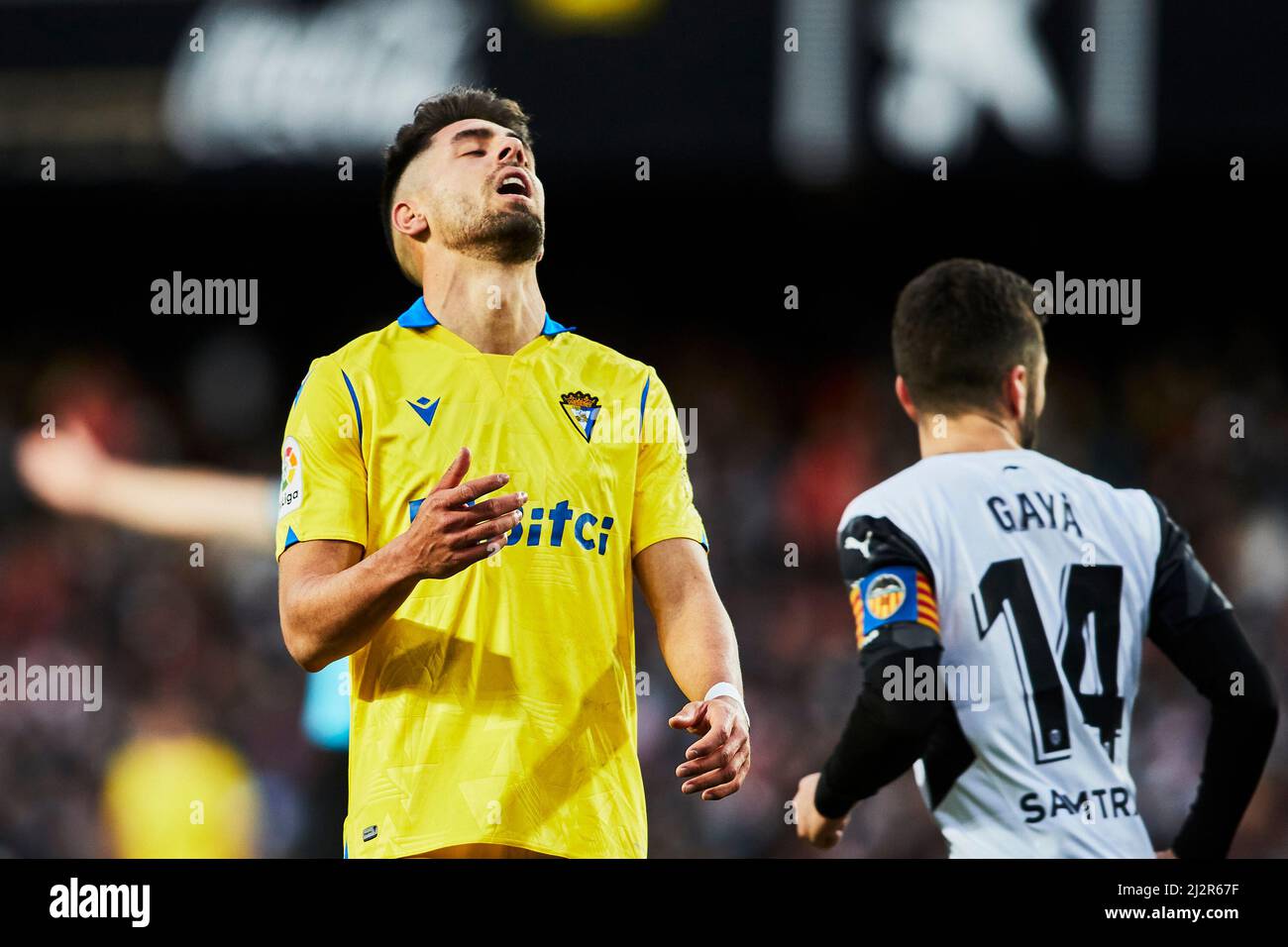 03 April 2022; Mestalla Stadium, Valencia, Spain; La Liga football