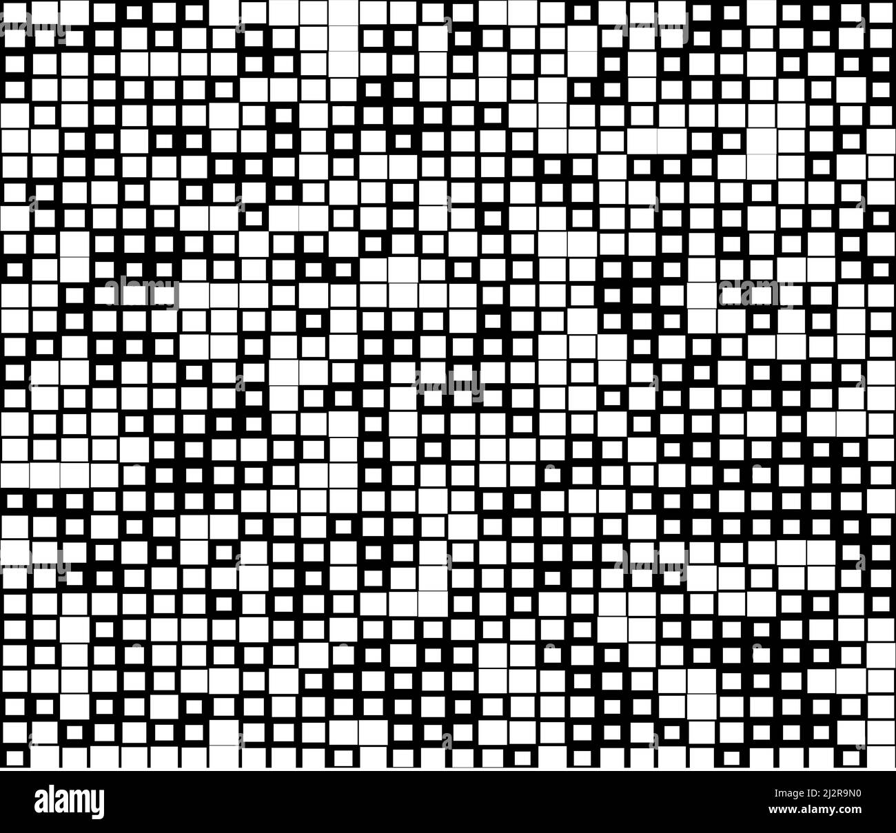 Random squares, rectangles black and white, monochrome geometric ...