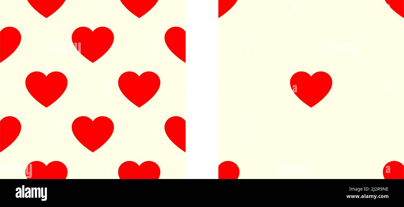 Seamless, repeatable heart shape, icon pattern, texture. Heart wrapper ...