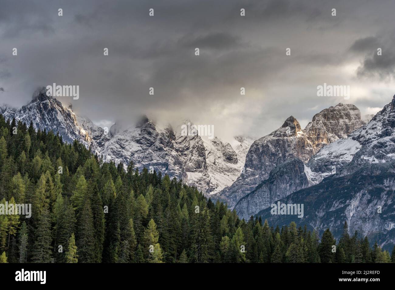 Croda Rotta and Cime del Laudo peaks, Veneto, dolomites, italian alps Stock Photo
