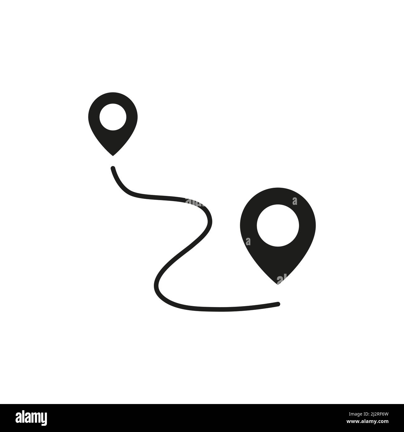 Pin map line. Navigation pointers. Vector illustration isolated on