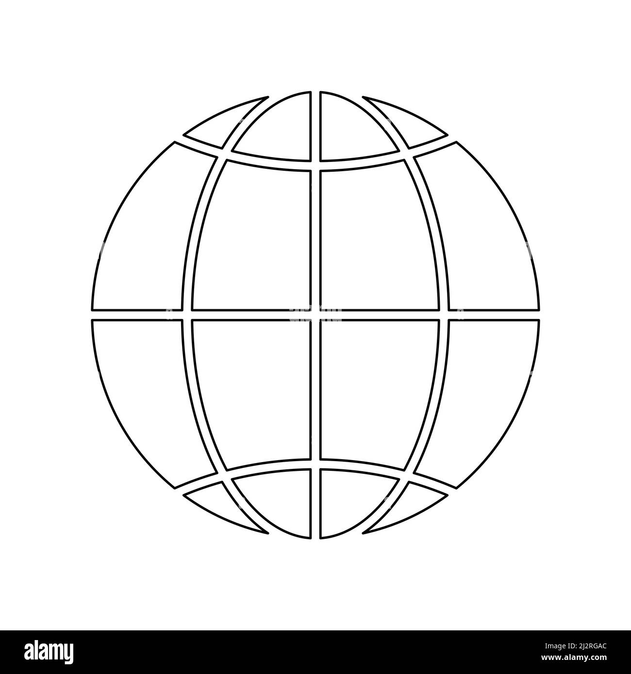 Globe icon. World wide web symbol. Vector illustration isolated on