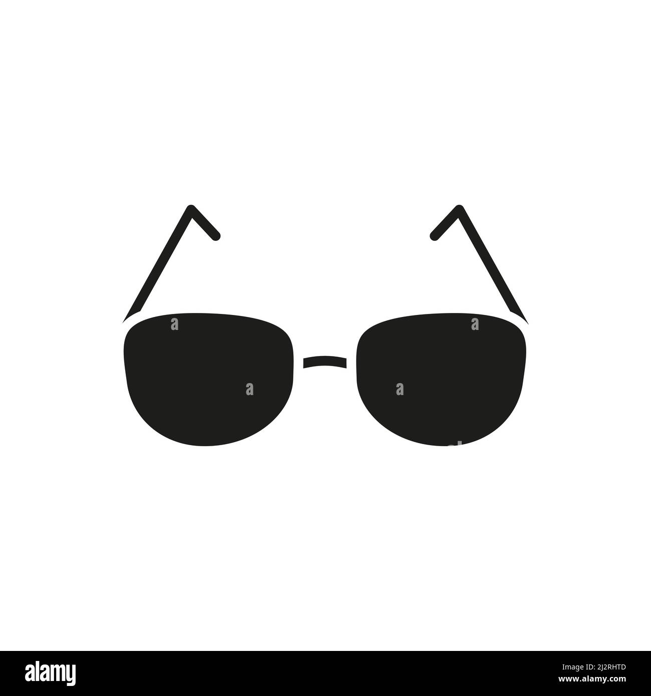 Glasses icon. Eyeglasses black silhouette symbol. Vector illustration
