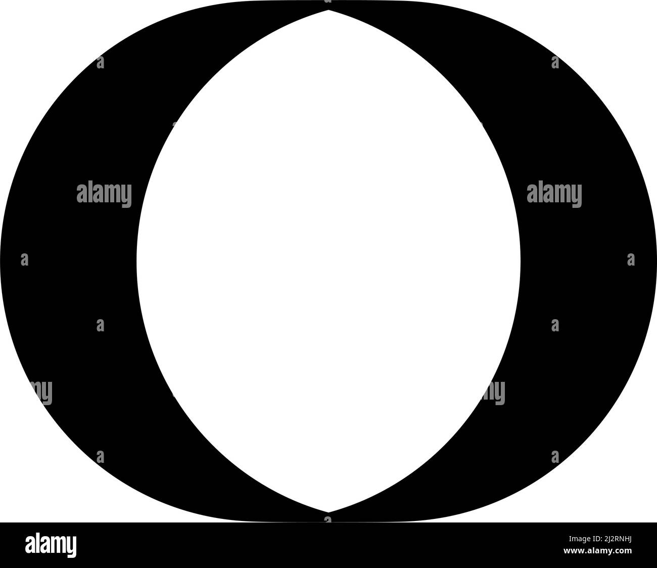 Circle, oval, ellipse geometric abstract irregular, asymmetric shape, element. Stock vector