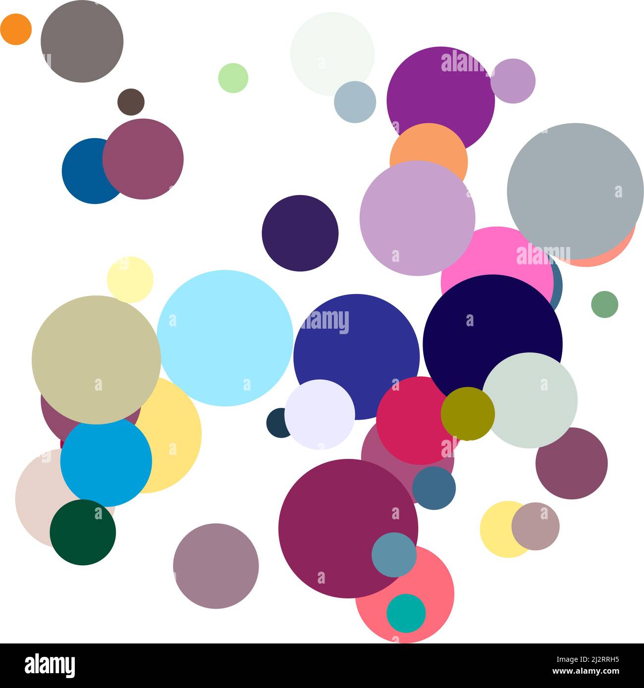 Random chaotic overlapping circles composition. Randomness concept ...