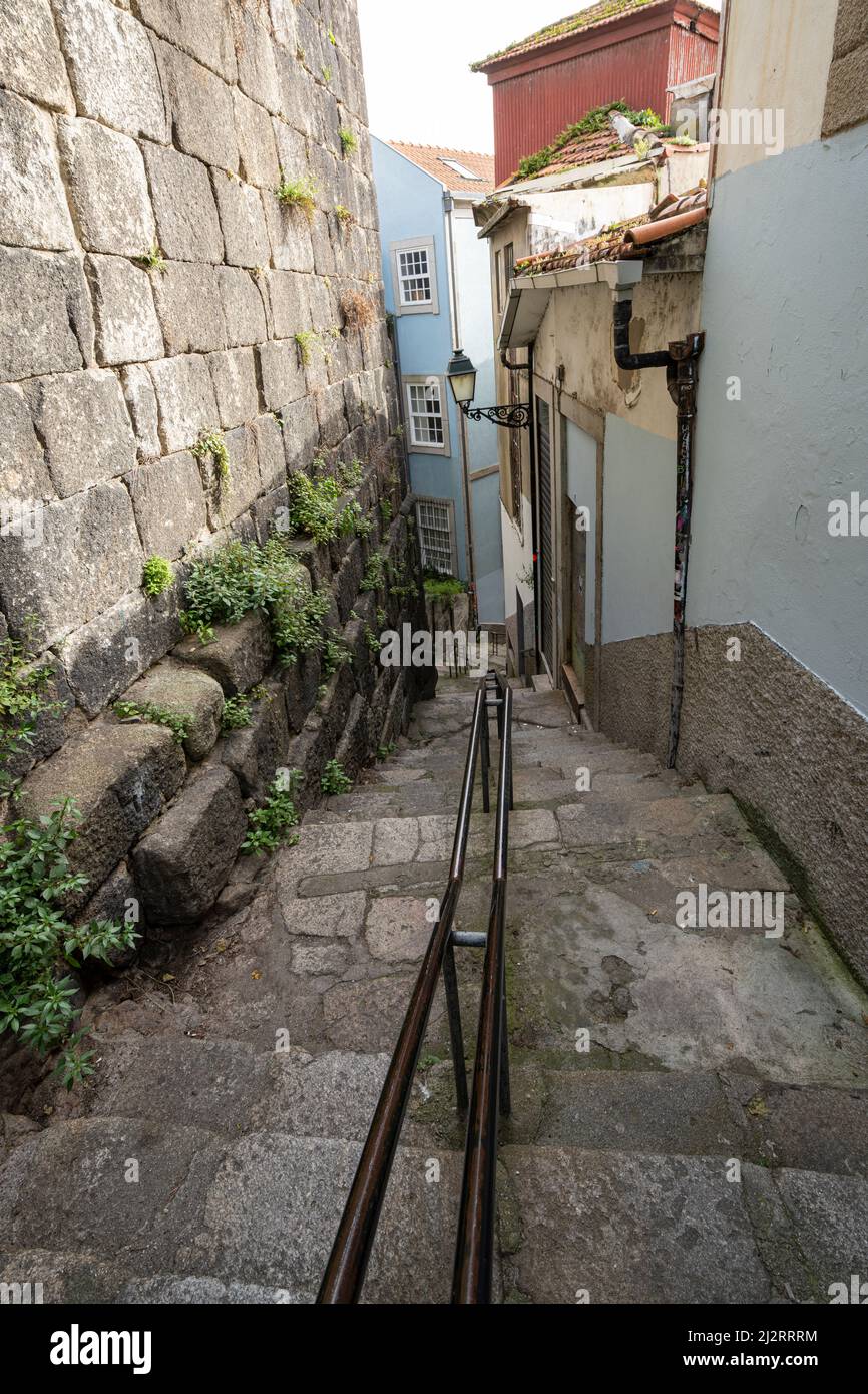 Stairs Going Down Porto Descent Stock Photo 2340111027