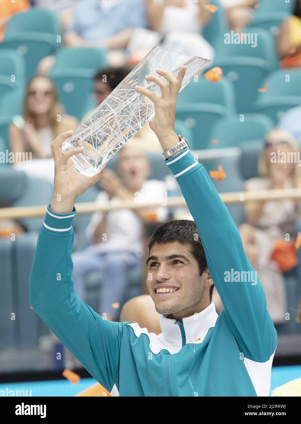 2022 miami open mens final trophy hires stock photography and images