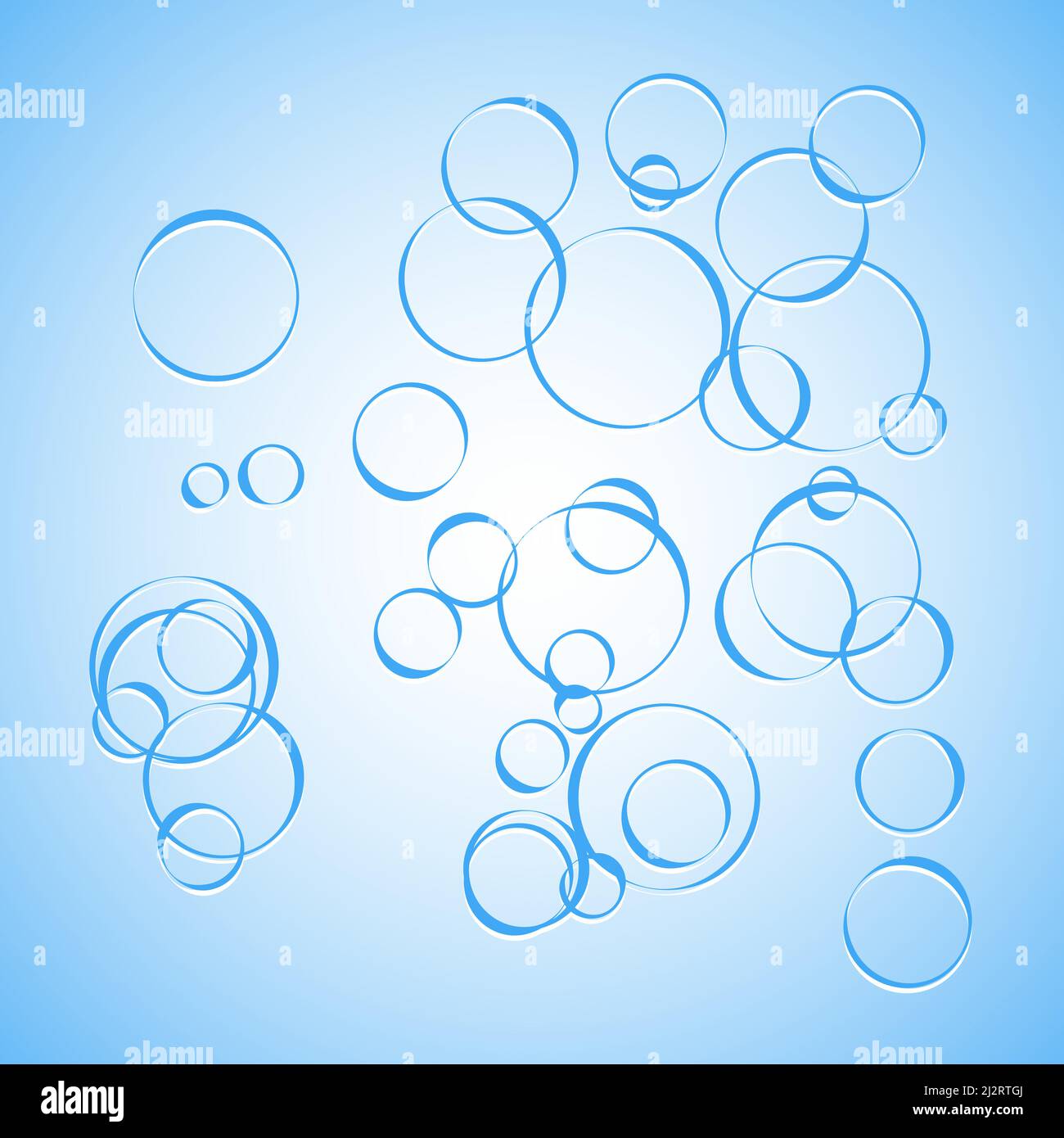 Random chaotic overlapping circles composition. Randomness concept ...