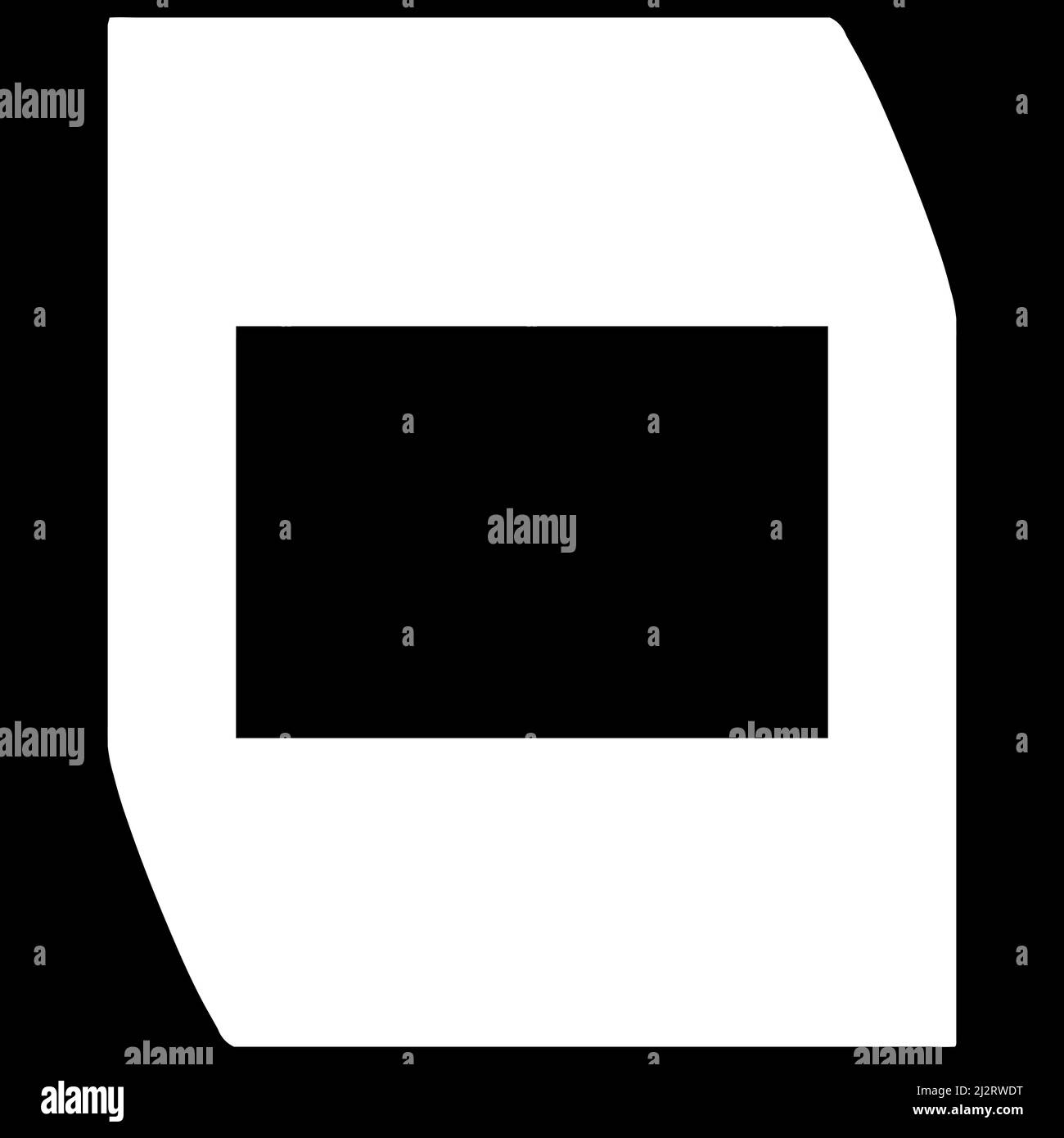 Square geometric abstract irregular, asymmetric shape. Stock vector
