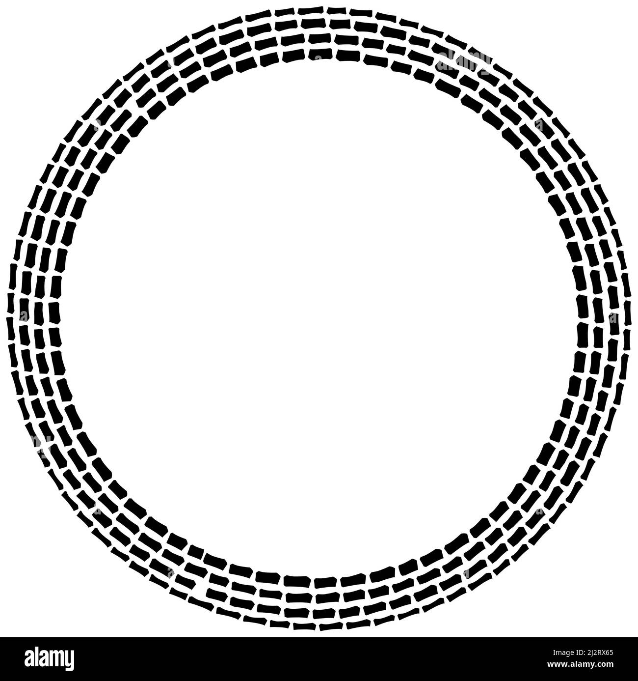 Round Rocailles Vector Circle rounded concentric pebble, stone, rock shapes. Circular ...