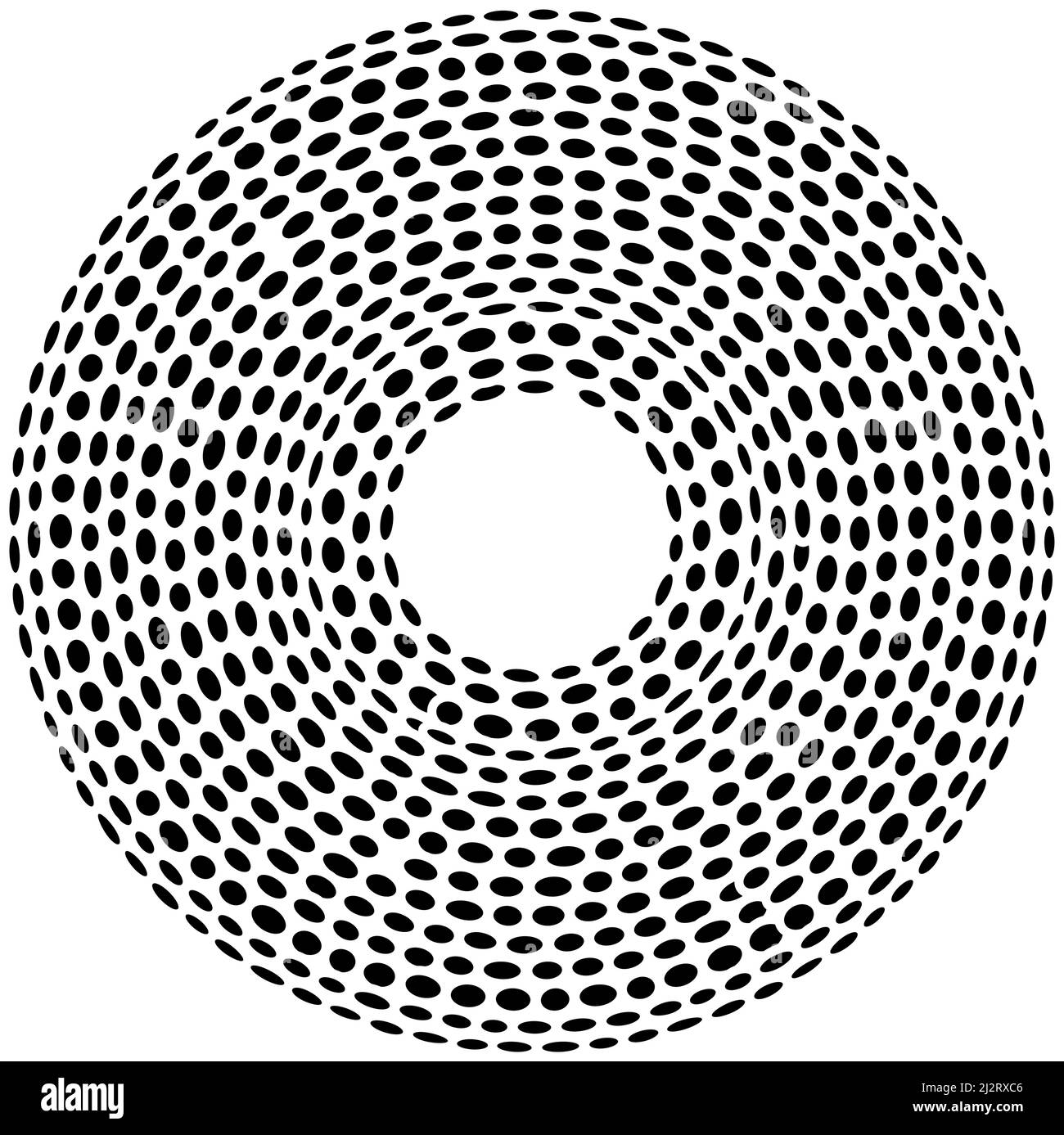 Round Rocailles Vector Circle rounded concentric pebble, stone, rock shapes. Circular ...