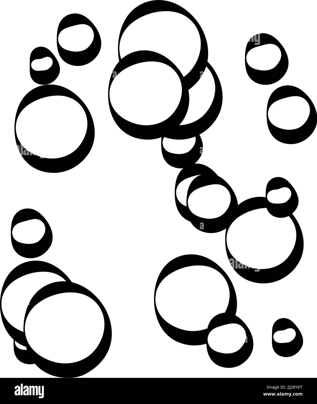 Random chaotic overlapping circles composition. Randomness concept ...
