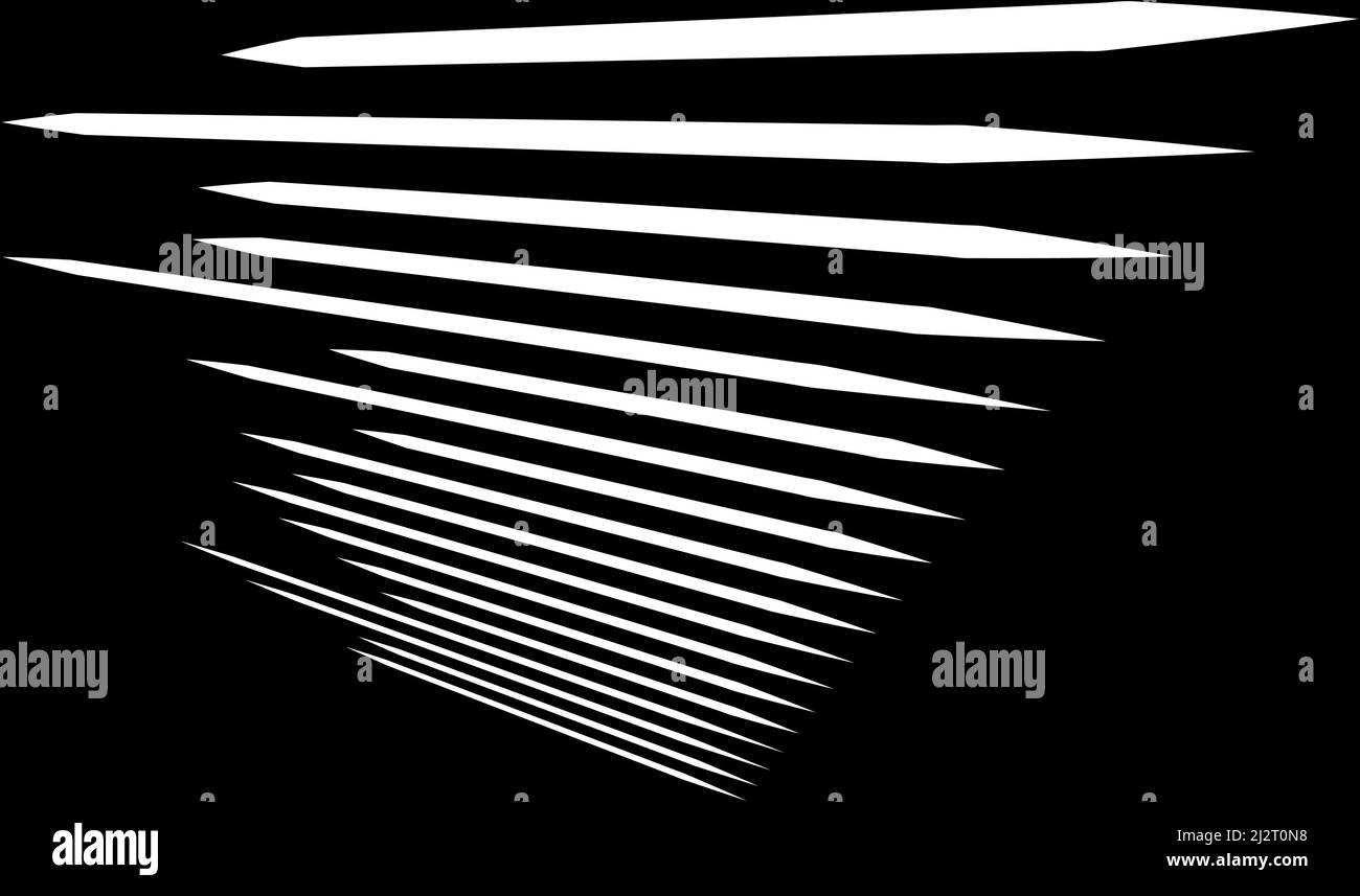 3D dynamic lines, stripes element in perspective geometric vector ...