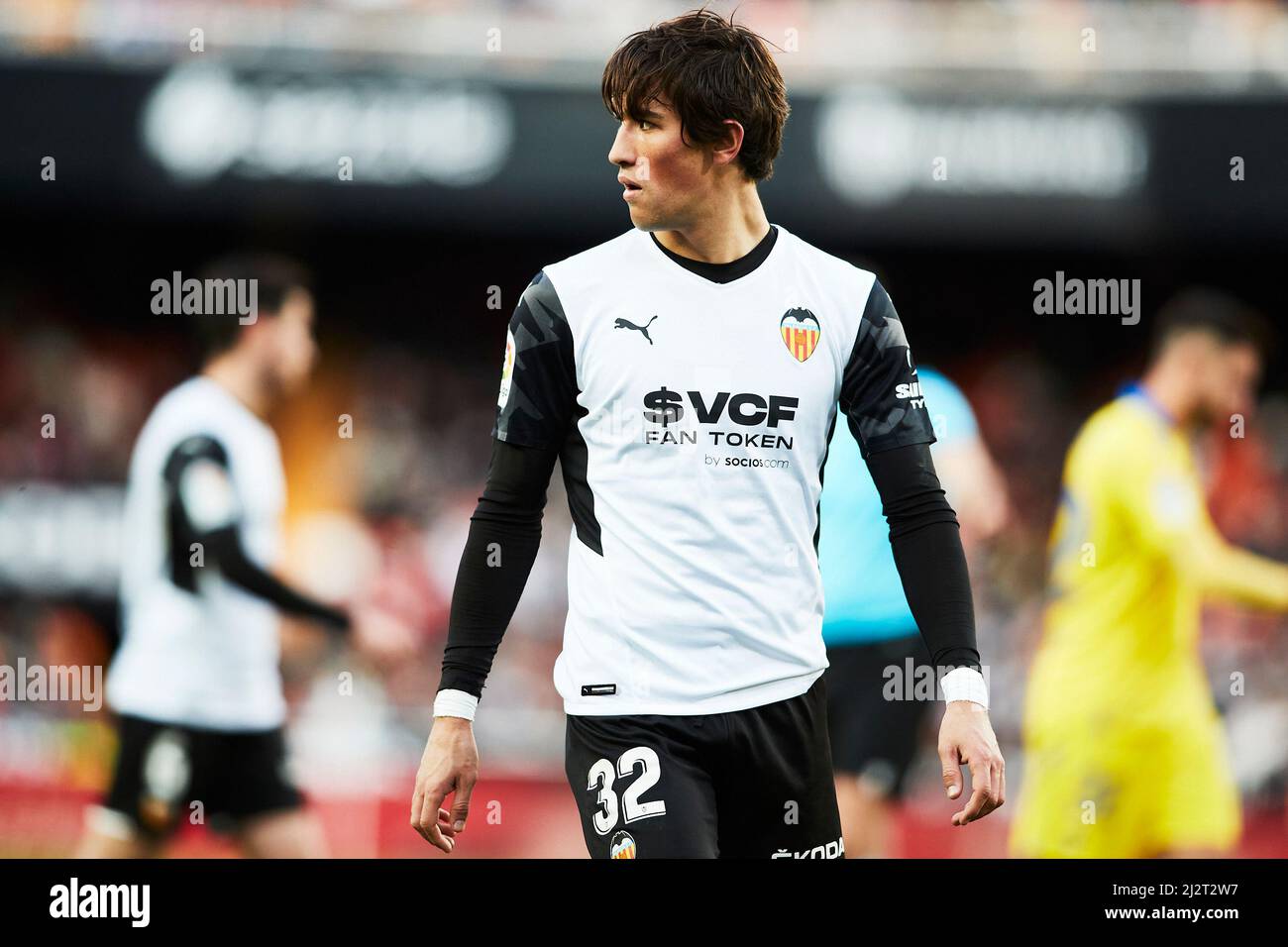 03 April 2022; Mestalla Stadium, Valencia, Spain; La Liga football